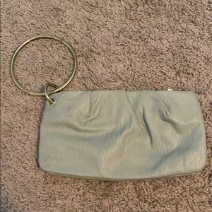 T-shirt & Jeans mint wristlet with metal clutch